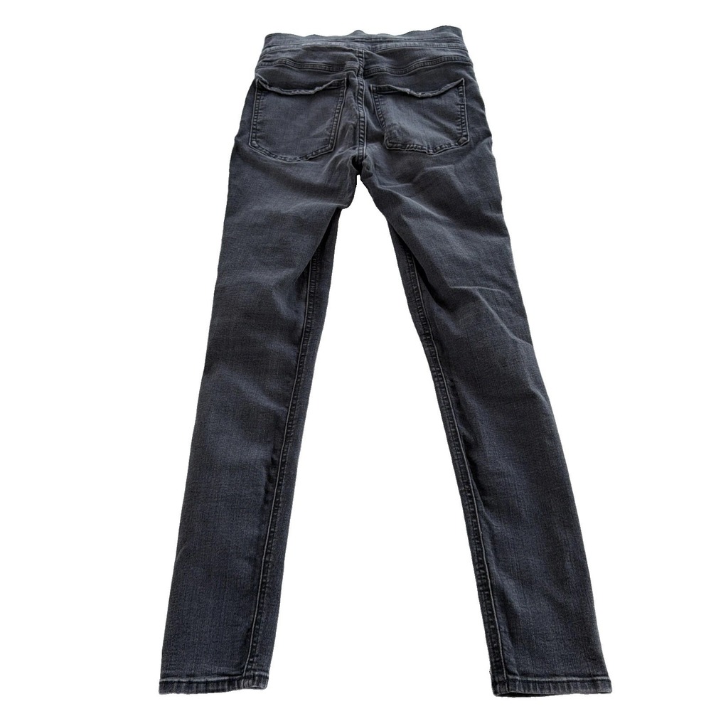 Express Womens Super High Rise Jegging Charcoal Zip Size 4R - Picture 2 of 6